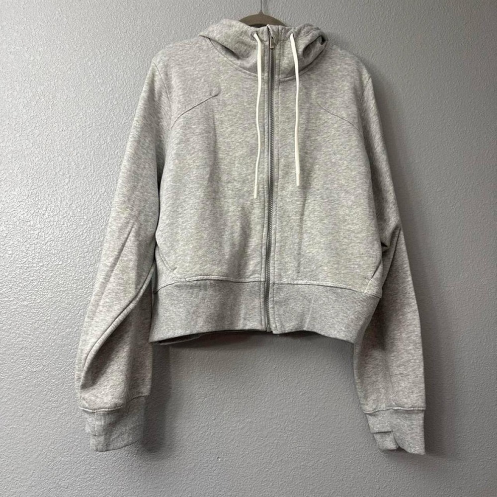 All in Motion Women's Active Comfort Full Zip Cropped Hooded Sweatshirt